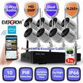 [2-Way Audio] EverGrow 10 Channels Wireless Security Camera System with 1TB Hard Drive 8Pcs 1296P 3.0MP Night Vision WiFi Security Surveillance Camera Home Outdoor Alexa (CAM-WIFI-4CH-A-2MP-168X)