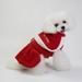 Dog Cat Christmas Costume Santa Claus Cosplay Dress Puppy Pet Cotton Outfits Warm Clothes for Winter Xmas Red Girl L