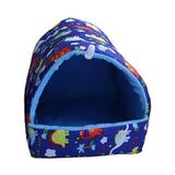 Guinea Pig Bed - Washable Guinea Pig Cage Accessories Small Animal Bed Hideout for Guinea Pig Chinchilla Hamsters Hedgehog(Blue L)