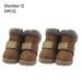 TureClos 4pcs Pet Dog Shoes Warm Fuzzy Fleece Waterproof Snow Boots PU Leather Winter Pet Footwear