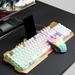 PVUEL USB LED Light Gaming Keyboard and Mouse Set Backlight Illuminated Multi-Colored