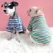 XWQ Thin Pet T-shirt Two-leg Outfits Close Fitting Elastic Stripe Dog Tee Shirts Pet Accessories