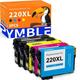 220XL 220 Ink Cartridges for Epson 220 Ink Cartridges for Printers for Epson WF-2750 WF-2760 WF-2650 WF-2630 WF-2660 XP-320 XP-420 XP-424 (Black Cyan Magenta Yellow 5-Pack)