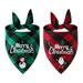 SHOPESSA 2pc Christmas Plaid Dog Bandana Small And Medium Sized Dog Christmas Decoration On Clearance Early Access Deals Pet Supplies Savings up to 30% off