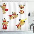 Dog Lover Decor Shower Curtain Set Superhero Puppy With Paw Costume And Mystic Powers Laser Vision Supreme Talents Bathroom Accessories 69W X 70L Inches By Ambesonne