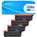 508A CF360A 508X 4-Pack Compatible Toner Cartridge for HP CF360A 508A Color LaserJet Enterprise 552dn M553dn M553n M553x MFP M577 Printer (Black Cyan Magenta Yellow)