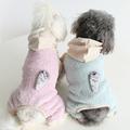 SPRING PARK Winter Warm Small Dog Pajamas Coats for Puppy Cute Carrot Design Pet PJS Jumpsuit Soft Coral Fleece Hoodie Clothes for Small Dog Cats