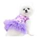 YUEHAO Pet Supplies Cotton Pet Dog Dress Spring And Summer Pet Clothes Spring Cute Pet Supplies Cotton Peach Dress Purple
