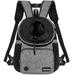 PetAmi Dog Front Carrier Backpack Adjustable Dog Pet Cat Chest Carrier Backpack Ventilated Dog Carrier for Hiking Camping Travel Small Medium Dog Puppy Large Cat Carrying Bag Max 15 lbs Gray