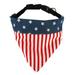 NUOLUX Multifunctional Buckle Bib Cotton Triangle Saliva Towel American Flag Pattern Collar Scarf Puppy Dress up Accessories for Pet Dog- Size M