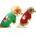 2 PCS Christmas Dog Clothes Pet Shirts Breathable Puppy Vest Printed Christmas Snowman Santa Claus Dog Shirts for Soft Outfit Dogs and Cats