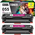 Cool Toner Compatible Toner Cartridge Replacement for canon 055 Magenta for Canon Color imageCLASS MF741Cdw MF743Cdw MF745Cdw MF746Cdw LBP664Cdw Laser printerï¼ˆMagenta 2-Pack)