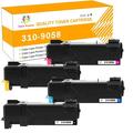 Toner H-Party Compatible Toner Cartridge for Dell 310-9058 310-9060 310-9064 310-9062 for Use with Dell Color Laser Printer 1320 1320C 1320CN Laser Printer Ink (Black Cyan Magenta Yellow 4-Pack)