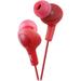 JVC Gumy Plus Soft Rubber Inner-Ear 3Ft Wired Headphones (Red) HA-FX5R