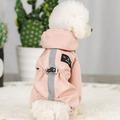 Dog Raincoat for Small Medium Dogs Waterproof Rain Coat for Dogs with Hood Adjustable Reflective Strip and Leash Hole Covers Belly Lightweight Puppy Pet Rain Jacket Rainwear S-2XL