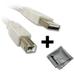 Okidata B4350 LED Monochrome Printer Compatible 10ft White USB Cable A to B P...