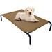 PHYEX Elevated Dog Bed Raised Cooling Pet Cat Bed 33 L x 19 W x 7.5 H(S Brown)