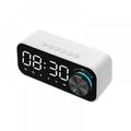 Digital Alarm Clock with Speaker & FM Radio Portable Music Player Support TF Card Double Alarm Clock Setting Bedside Clock Type-C Plug Cable Design