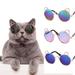 Cheers.US Dog and Cat Sunglasses Round Metal Cat Classic Retro Sunglasses Pet Hippie Cute and Funny Pet Sunglasses Dog Cat Cosplay Party Costume Photo Props