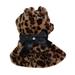 Topumt Fluffy Faux Fur Leopard Dog Coats Pet Jackets Cat Winter Clothes Coats