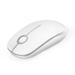 JMH Wireless Mouse with Nano Receiver - 2.4G Slim Portable Mobile Optical Mice for Notebook PC Laptop Computer - (White)