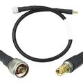 Bolton400 Cable - LMR400 Equivalent Coaxial Cable 2ft - Heavy Duty Ultra Low Loss Coax Cable 50ohm - N Male to SMA Male - 2 Feet Black - for Home and Commercial Signal Booster Installationsâ€¦