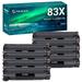 83X 83A Toner Cartridge Replacement Compatible for HP 83X CF283X High Yield (Black 8-Pack)