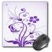 3dRose Cute Purple Curvy Flower Design - Mouse Pad 8 by 8-inch (mp_111538_1)