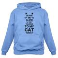 Tstars Womens Cat Lovers Shirt Cute Cat Leave Me Alone I m Only Talking to my Cat Today Funny Humor Pet Animal Lovers Shirt Gift Cat Clothing Gifts for Her Women Hoodie