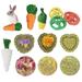 12 Pcs Rabbit Chew Toys Chew Treats and Balls for Rabbit Bunny Chinchilla Guinea Pig Hamster Bunny Teeth Care