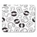 Mixtape Doodle Music Media Includes Vinyl Records Notes Headphones and Cassette Tapes Sketch Mousepad Mouse Pad Mouse Mat 9x10 inch