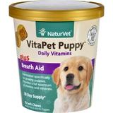 NaturVet â€“ VitaPet Puppy Daily Vitamins for Dogs â€“ Plus Breath Aid â€“ Specifically Formulated to Provide Puppies with Essential Vitamins Minerals Amino Acids & Fatty Acids â€“ 70ct Soft Chew