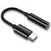 Aiivioll USB-C to 3.5mm Headphone Jack Adapter USB Type-C to 3.5mm Adapter Cable Compatible with Huawei P20 Pro/Mate 10 Pro/Mate 20 Pro Motorola Moto Z/Z Force OnePlus 6T Xiaomi and More (Black)
