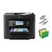 Epson WF48 Series All-in-One Color Inkjet Printer Print Copy Scan Fax Wireless Mobile Printing 4.3 LCD Auto 2-Sided Printing Up to 50-Sheet ADF With MTC7 Printer Cable and File Folders