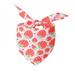 Popvcly Cute Dog Bandana Pet Triangle Bibs Scarf Cooling Summer Style Fruit Pattern Dog Bandana Triangle Pet Bibs for Small to Medium Dog Red