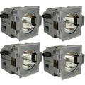 Original Replacement Lamp & Housing for the Barco CLM Series (4-pack) Projector