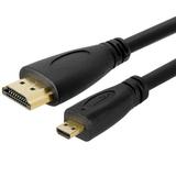 Cmple - Micro HDMI to HDMI Cable 10ft Micro HDMI Cable Male to Male 4k Camera HDMI Cables for Capture Card Video Camera Action Camera Pocket Camera - Black