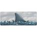 ZHANZZK Funny Shark Fish Concept Business Metaphor Extra Extended Large Gaming Mouse Pad Mat Desk Pad Keyboard Mat 31.5x12 inch