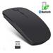 Wireless Mouse for Laptop 2.4G Portable Slim Mouse Rechargeable Noiseless Computer Mouse with USB Receiver 3 Adjustable DPI Optical Cordless Mouse for MacBook Chromebook PC Laptop-Black