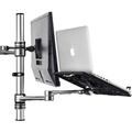 Atdec dual monitor/notebook desk mount Flat and curved monitors up to 32in VESA 75x75 100x100