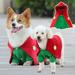 SPRING PARK Dog Snowflake Pattern Christmas Costume Cloak Cute Hoodie Poncho Cape Puppy Hooded Coat Warm Xmas Mantle Clothes Pet Apparel for Small Dogs and Cats