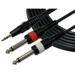 gls audio 6ft y-cable splitter cord - 1/8 trs stereo to 1/4 ts mono - 6 cables 3.5mm (mini) to 6mm cord for iphone ipod computer and more - single