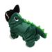 iOPQO Pet Glasses Dinosaur Hoody Pet Dog Winter Dinosaur Print Hooded Clothes Pet Dog Long Sleeve Top Mint Green S