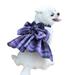 Plaid Dog Dress Bow Tie Harness Leash Set for Small Dogs Cats Girl Cute Princess Dog Dresses Spring Summer Puppy Clothes Pet Outfits