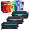 Amstech (No Chip) 3-Pack Compatible Toner for HP 58A CF258A for LaserJet Pro M404 M404n M404dn M404dw M406 M430 MFP M428 M428dw M428fdn M428fdw Printer(Black)