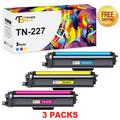 Toner Bank 3-Pack Compatible Toner Cartridge for Brother TN227C TN227M TN227Y TN227 MFC-L3770cdw MFC-L3750cdw MFC-L3710cw HL-L3270cdw HL-L3210cw HL-L3290cdw HL-L3230cdw Printer Cyan Magenta Yellow