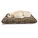 Earth Tones Pet Bed Abstract Inner Circles with Classic Shapes Inside the Round Rings Print Resistant Pad for Dogs and Cats Cushion with Removable Cover 24 x 39 Brown and Beige by Ambesonne