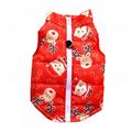 Popvcly Christmas Elk Snow Man Cold Weather Dog Coat for Winter Dog Warm Jacket Waterproof Windproof Dog Vest for Small Medium Large Dogs Red L