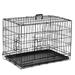 ZENSTYLE 30 Durable Dog Crate Kennel Folding dog Cage 2 Door with Tray Indoor Pet Safe House Black