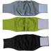 Genwiss Reusable Wrap Diapers for Male Dogs Washable Puppy Belly Band Pack of 3 (XL 25 -29 Waist Black+ Gray+ Green)